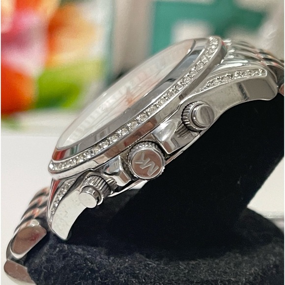 Michael Kors Silver Diamond Bezel Watch - Picture 3 of 6